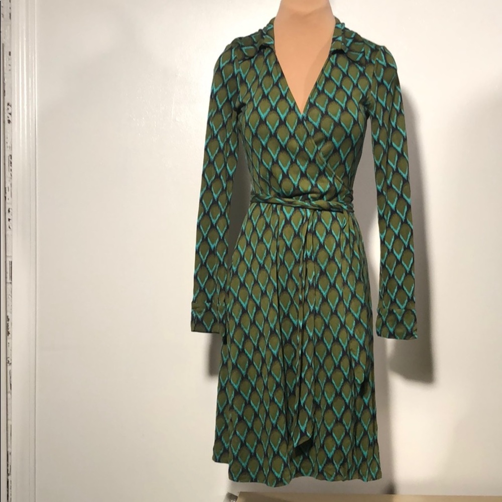 DVF Patterned Wrap Dress